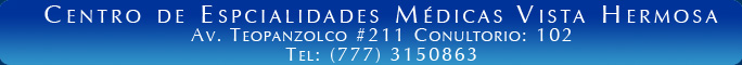 OrthoNoriega.com - Traumatología y Ortopedia - Dr. Moisés Noriega - Grupo Médico Río Mayo -  Av. Río Mayo #1306-104 - Col. Vista Hermosa - C.P. 62290 - Tels. 01( 777 ) 3226207 y 92